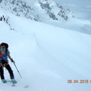 Spring skiing in the Alps